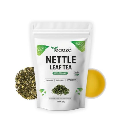Image 1 of 100 Gram / Pack of 1 for the product Teaaza Organic Nettle Leaf Tea - 100 Grams, 50+ Cups
