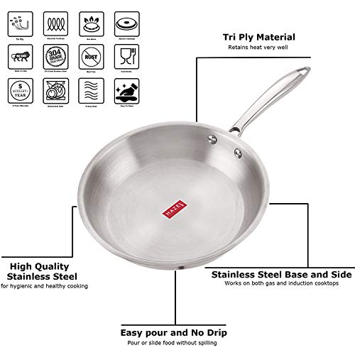 Image 15 of HAZEL Triply Stainless Steel Fry Pan