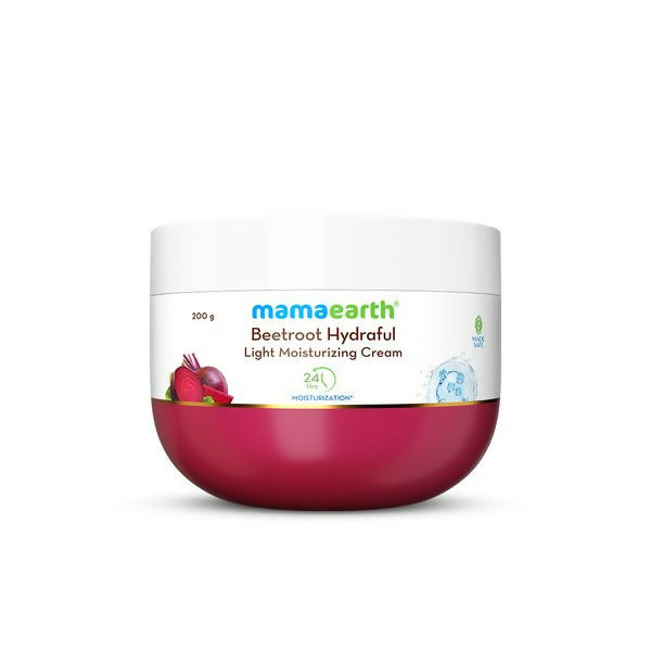 Image 1 of Mamaearth Beetroot Hydraful Light Moisturizing Cream with Beetroot & Hyaluronic Acid For Hydrated Pink Glow