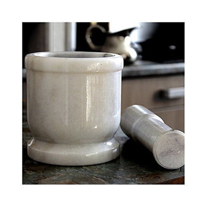 Image 6 of JAIPUR ACE Natural Marble Mortar and Pestle Set