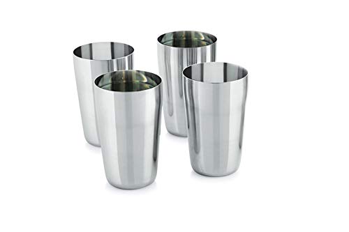 Image 1 of Default Title for the product neelam Stainless Steel 7, 22 Gauge PRM ThumsUp Glass, 300 ml, Set of 6