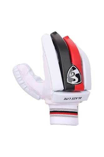 Image 3 of SG Polyvinyl Chloride Blaze LITE Cricket Batting Gloves S.Junior RH, White