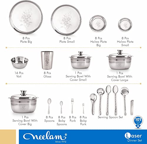 Image 9 of neelam Stainless Steel Dinner Set