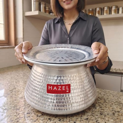 Image 1 of Default Title for the product HAZEL Aluminium Handi with Lid 26 cm | 7200 ML