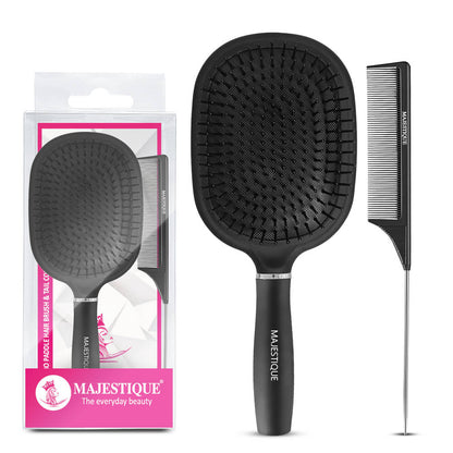 Image 1 of 2 Pcs for the product Majestique Jumbo Paddle Brush & Tail Comb