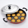 Image 1 of Default Title for the product Vipron Non-Stick Appam Maker & Paniyaram Pan, 12 Cavity Appam Patra with Stainless Steel Lid