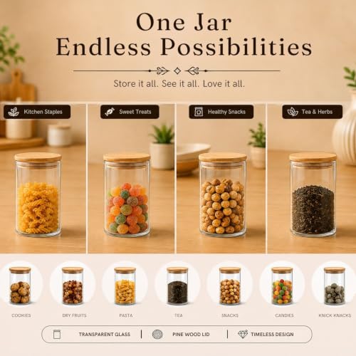 Image 3 of ExclusiveLane Basics Crystal Bloom Airtight Glass Container Set of 3 300 ml