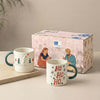Image 1 of Default Title for the product ExclusiveLane Christmas Charm Hand-Embossed Ceramic Coffee Mug Set of 2, 330 ML
