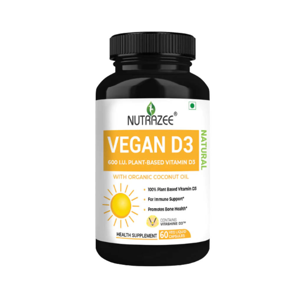 Image 1 of 60 caps for the product Nutrazee Vegan Vitamin D3 Plant Based Supplement Capsules