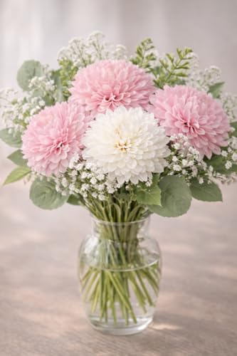 Image 1 of Default Title for the product Divyakosh Artificial Fabric Flower Bunch for Vase/Pot Display (VASE NOT Included)
