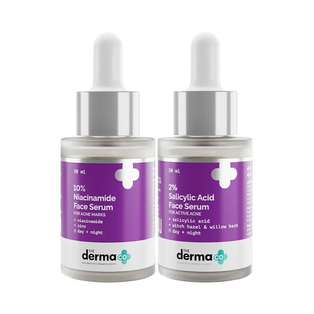 Image 1 of combo for the product The Derma Co Anti Acne AM PM Regime Combo With Niacinamide (AM) And Salicylic Serum (PM)