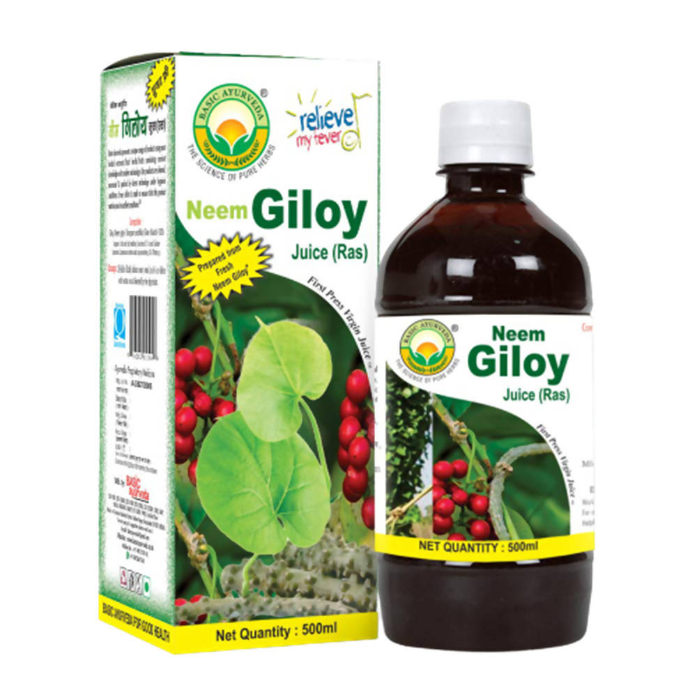 Image 1 of 500 ml for the product Basic Ayurveda Neem Giloy Juice (Ras)