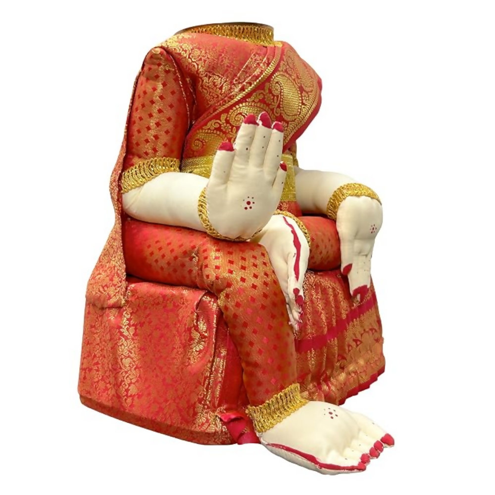 Image 2 of Red Saree Varalakshmi Idol Body for Pooja