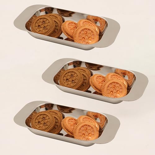 Image 2 of Pack of 3 for the product Spillbox Stainless Steel Idly Sambar Plate