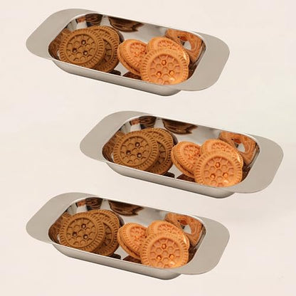 Image 2 of Pack of 3 for the product Spillbox Stainless Steel Idly Sambar Plate