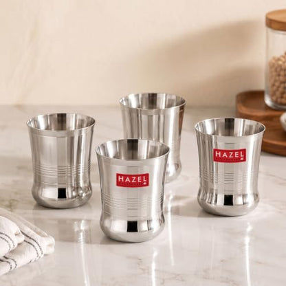 Image 8 of Set of 4 / Kid's Glass, 200 ML for the product HAZEL Stainless Steel Glasses