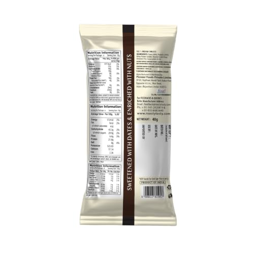 Image 4 of Roasty Tasty Dates & Dryfruit Ladoo Vanilla Chocolate | 40g x 5 Packs (200g)