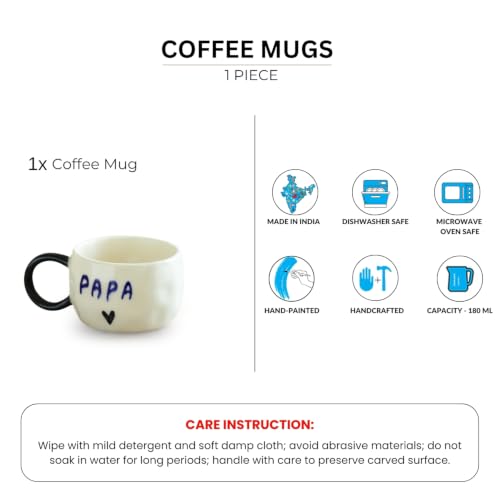 Image 4 of ExclusiveLane Dearest Papa Ceramic Tea & Coffee Mug 280 ml