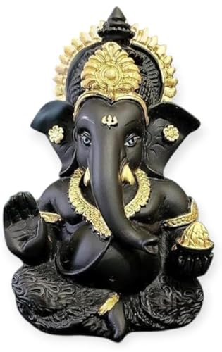 Image 4 of Ganesh Idol for Car Dashboard Small Ganesha Murti Ganpati Idol for Home Decor Puja Lord Ganesh Statue Gift for Office Desk Puja Room (3 Inch)