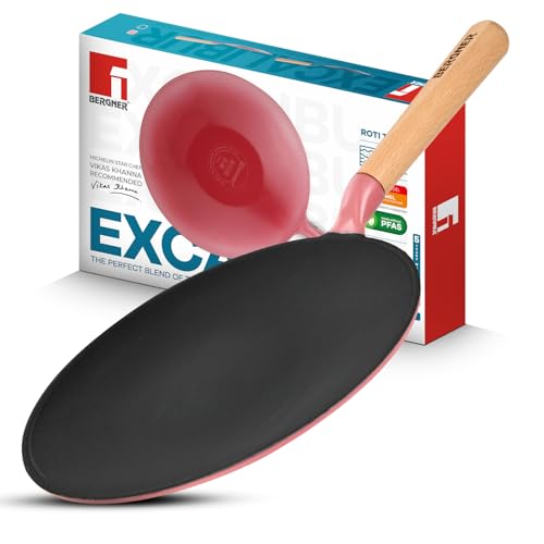 Image 2 of Pink for the product BERGNER Excalibur Lightweight Cast Iron Roti Tawa 26cm