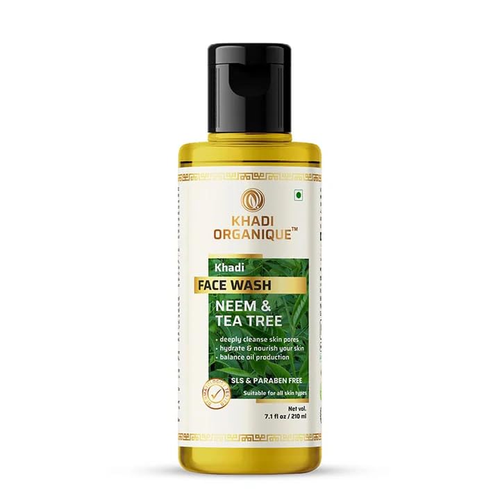 Image 1 of 210 ml for the product Khadi Organique Neem & Tea Tree Natural Face Wash