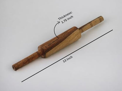 Image 4 of Vesta Homes Wooden Chakla Belan Set for Kitchen | 9 * 9 * 1.5, 13 * 1.75 Inches