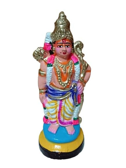 Image 6 of navarathiri golu bommala koluvu kolu Clay Doll ramar dharbar(ramar Set) 10 inch sita Laxhman Hanuman Combo Set height27cm