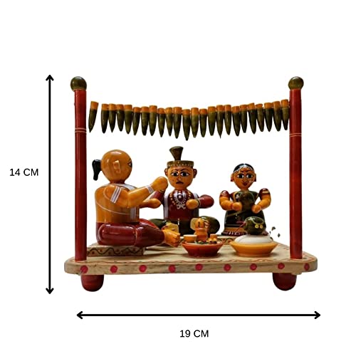 Image 7 of Hand Crafted - Etikoppaka Toy - Beautiful Marriage Mandapam