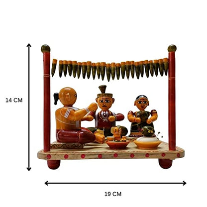 Image 7 of Hand Crafted - Etikoppaka Toy - Beautiful Marriage Mandapam