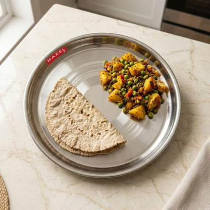 Image 2 of HAZEL Stainless Steel Dinner Plate 27 cm