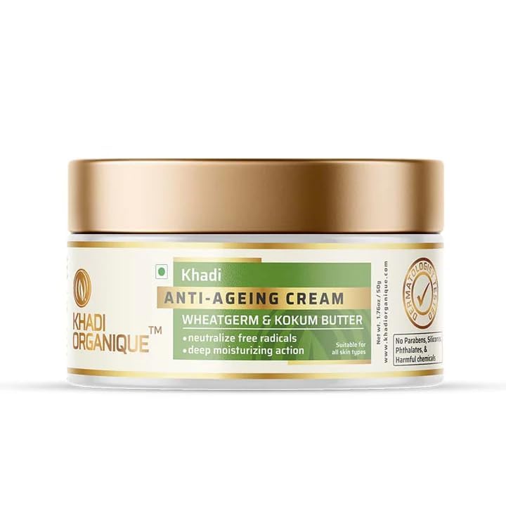 Image 1 of 50 gm for the product Khadi Organique Anti-Ageing Cream with Wheat Germ & Kokum Butter