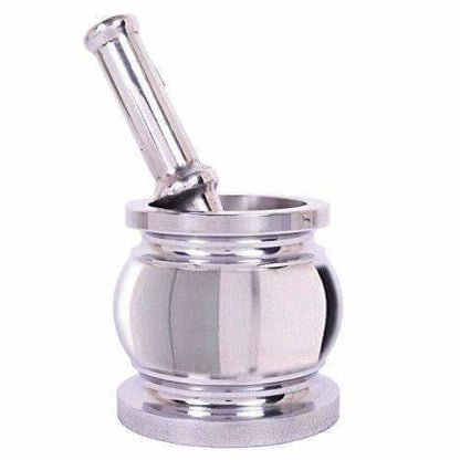 Image 1 of Stainless Steel Kitchen khalbatta, Okhli Masher, Mortar And Pestle Set (Steel)