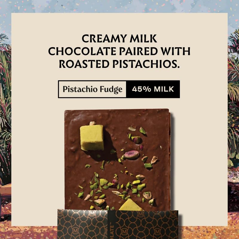 Image 3 of Manam Chocolate Signature Inclusion Tablet - Pistachio Fudge, 45% Milk - 80g