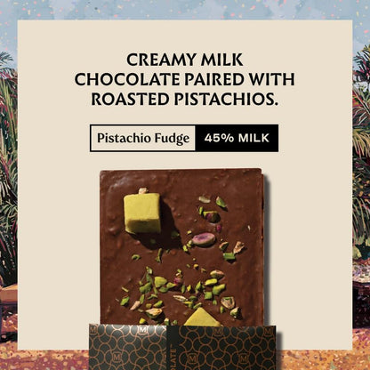 Image 3 of Manam Chocolate Signature Inclusion Tablet - Pistachio Fudge, 45% Milk - 80g