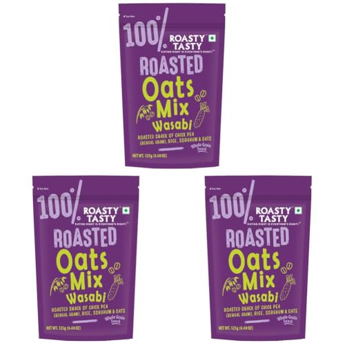 Image 2 of 125 g (Pack of 6) for the product Roasty Tasty Roasted Oats Mix Wasabi Pack of 2 (125g each)