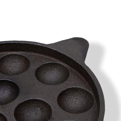 Image 5 of Nutreeware Cast Iron Paniyarakkal 12 Cavity Paniyaram Pan for Home Cooking