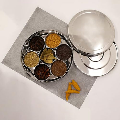 Image 2 of Medium-1 for the product Spillbox Handcrafted Stainless Steel Spice Box Set for Kitchen