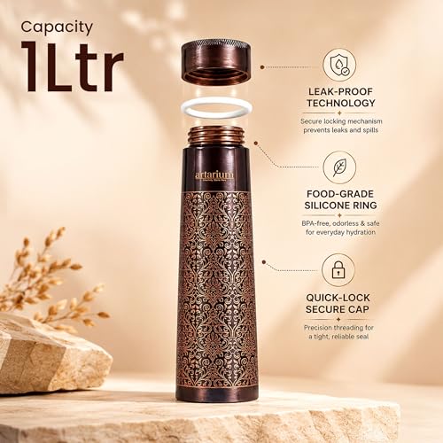 Image 13 of Artarium Copper Water Bottle