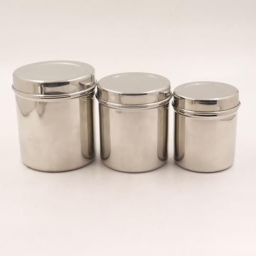 Image 2 of Spillbox Stainless Steel Utensil Vertical Canisters Storage Container Set of 3