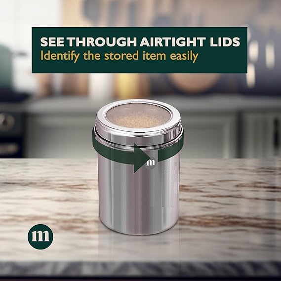 Image 4 of MARU Stainless Steel Container with Lid Set of 6 (1250ml)
