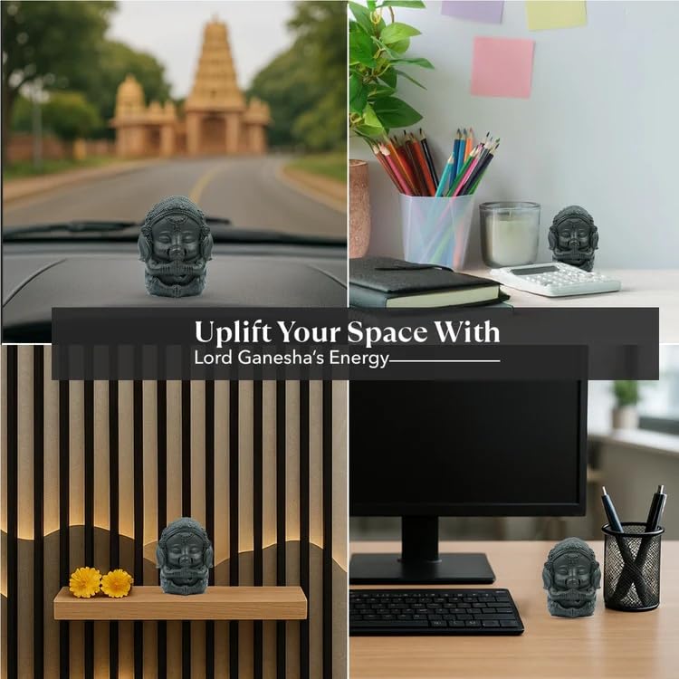 Image 6 of Astrotalk Pyrite Baby Ganesha Murti | Ganpati Idol for Good Luck, Wealth & Protection | Ganesha Idol for Car Dashboard & Home Decor | Pyrite Ganesh Idols for Positivity & Success