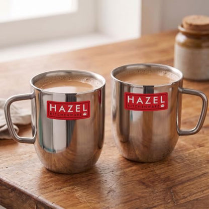 Image 11 of 300 ML / Silver / Set of 2 for the product HAZEL Stainless Steel Coffee Cup