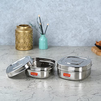 Image 13 of Sumeet Stainless Steel Square Storage Containers