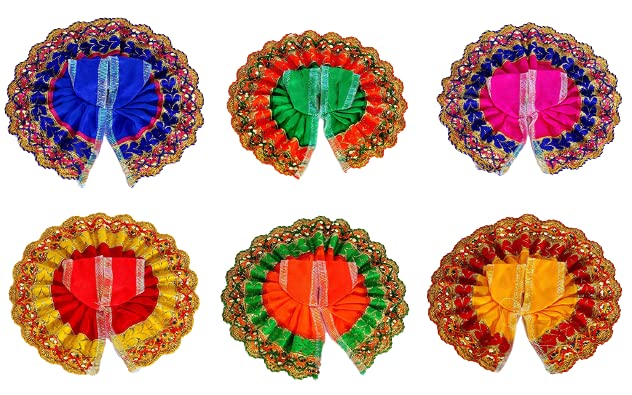Image 2 of eSplanade Ladoo Gopal Poshak |Dress | Bhagwaan Ki Poshaak | Dev Vastra - (Set of 6) - for Size 0 (Small/Medium Size) Laddu Gopal Idols