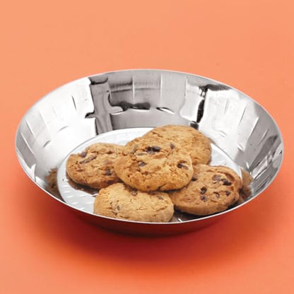 Image 2 of HAZEL Stainless Steel Snack Plate 18.5 cm Hammered Design, 650ml