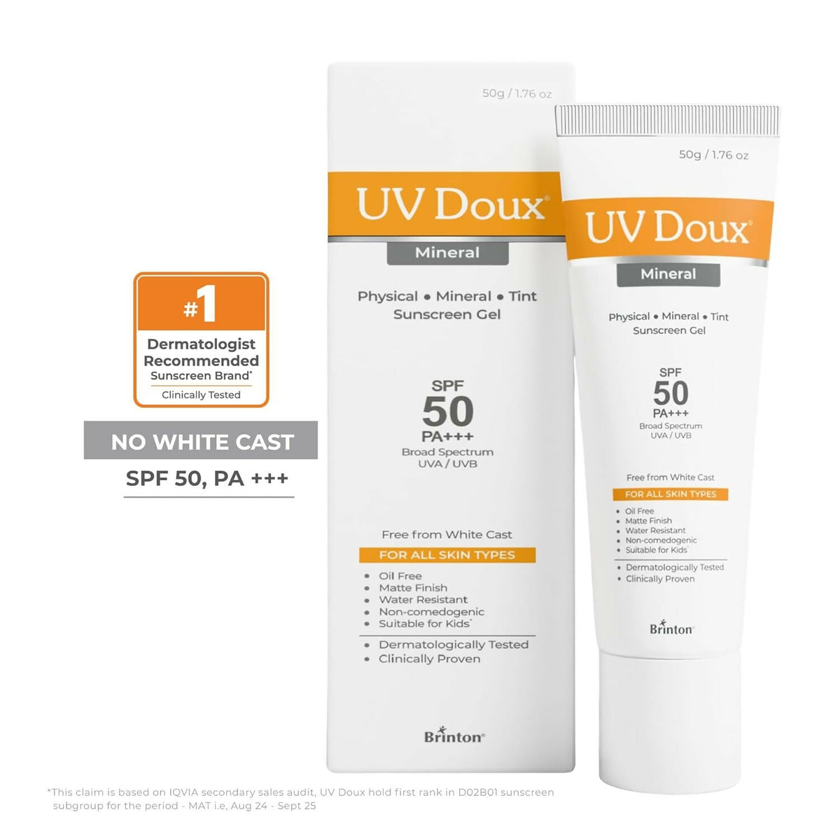 Image 2 of Brinton UV Doux Mineral Sunscreen SPF 50 PA+++