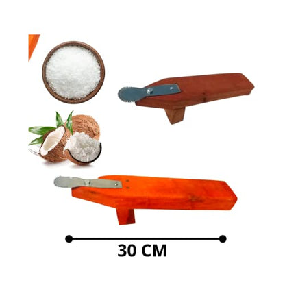 Image 4 of simsnura Wood Coconut Scraper Manual Grater