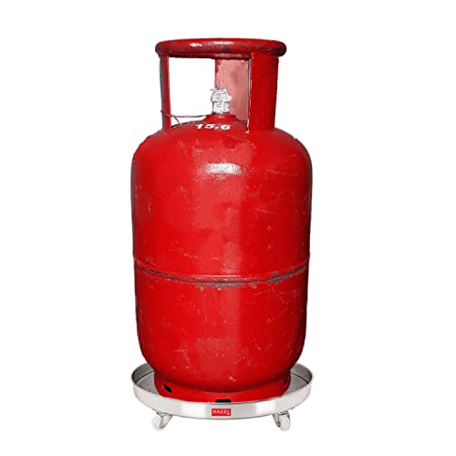 Image 7 of HAZEL Stainless Steel Gas Cylinder Trolley with Rollers - 1 Pc