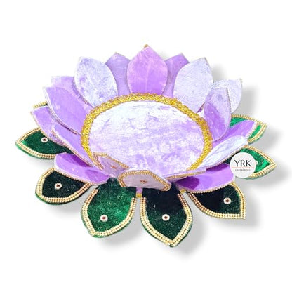 Image 3 of YRK Lotus Stand 15 Inch | Violet | Lotus Base | Varalakshmi Idol for Pooja | Varalakshmi Stand | Varalakshmi Ammavari Idol | Varalakshmi Amman | Varamahalakshmi