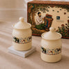 Image 1 of Default Title for the product ExclusiveLane Elephant Motif Ceramic Pickle Jars with Lid Set of 2 540 ml